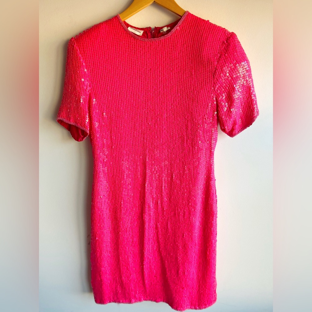 Neiman Marcus Pink Sequin Dress